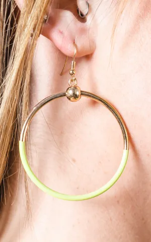 Neon & Gold Hoop earrings - Final Sale
