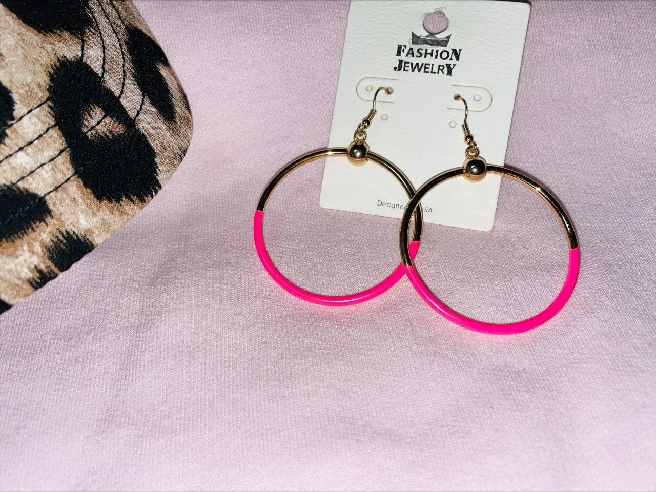 Neon & Gold Hoop earrings - Final Sale