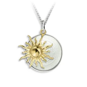 Nicole Barr Silver Enamel Sun Pendant