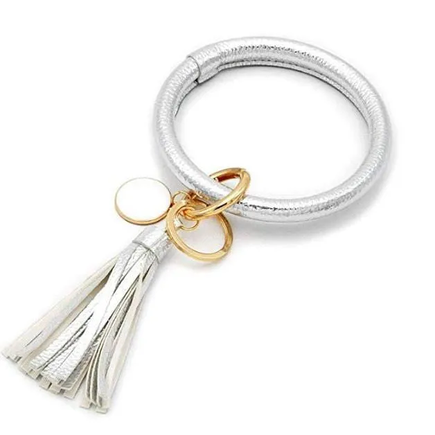 Non-Personalized | Wristlet Keychain Bangle with Tassel