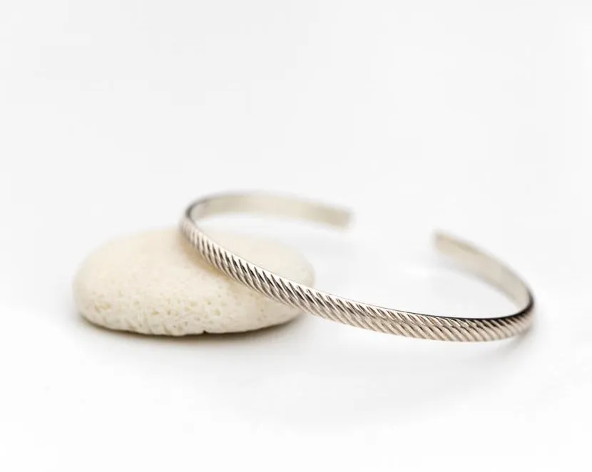 Oasis Sterling Silver Bangle Cuff Bracelet