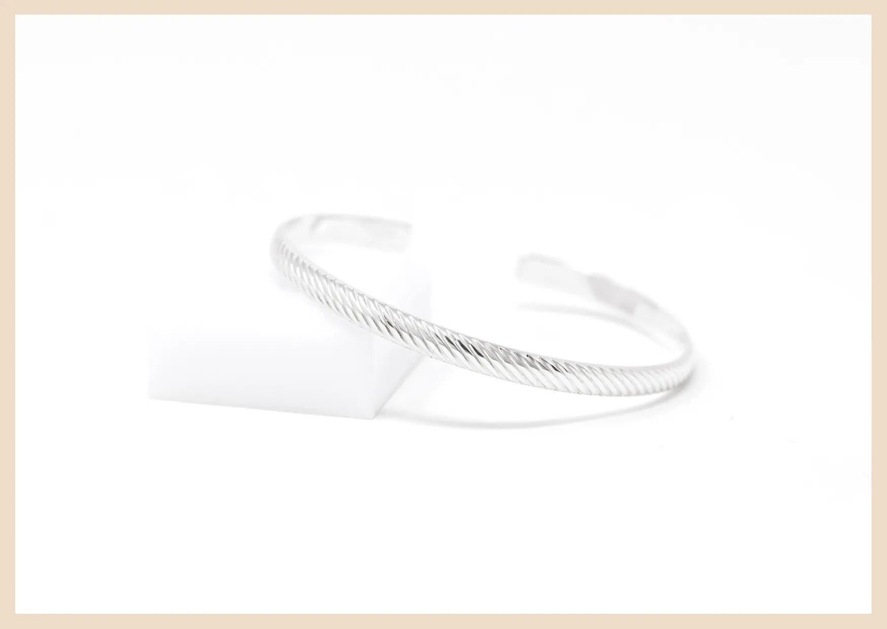 Oasis Sterling Silver Bangle Cuff Bracelet