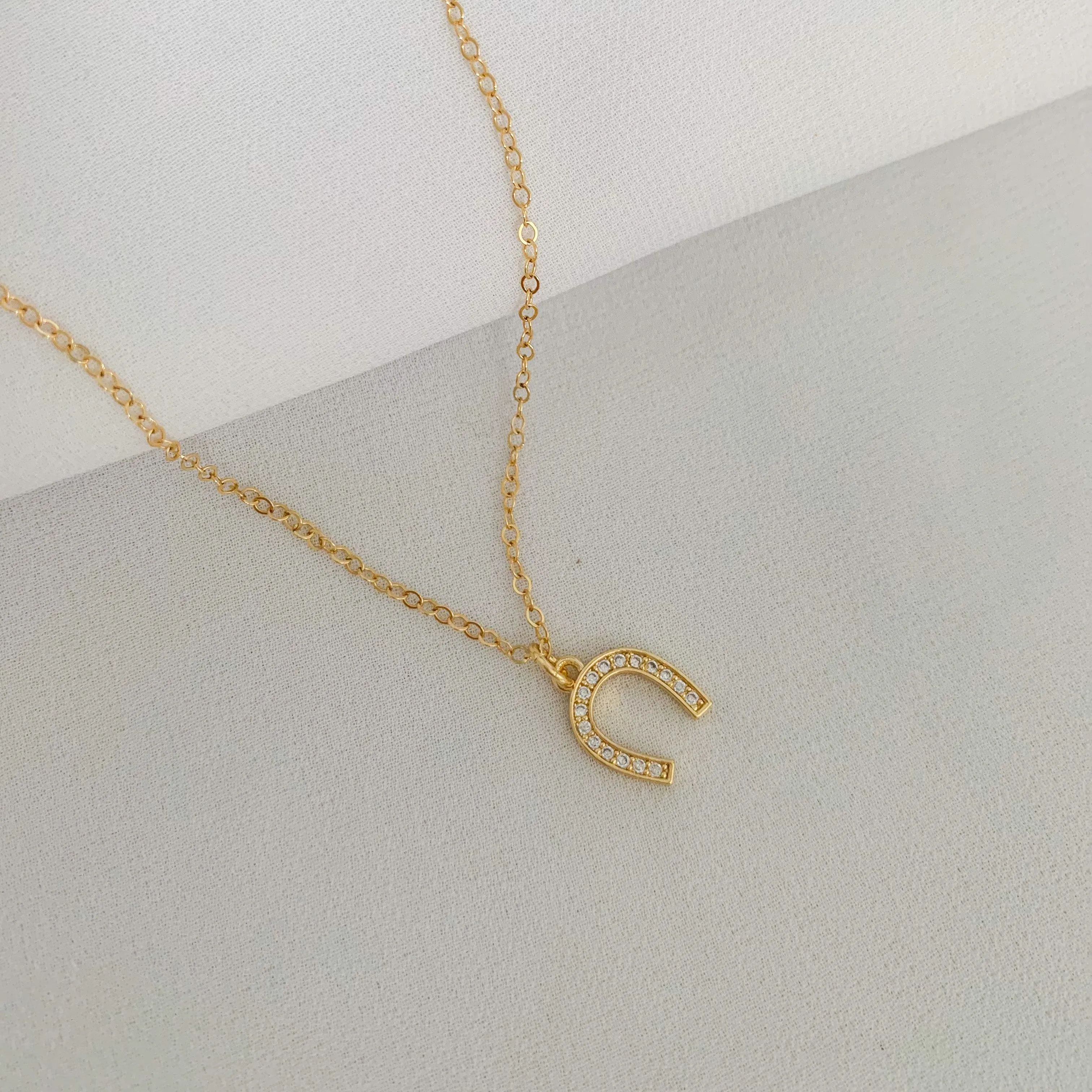 Of Luck and Light - CZ Horseshoe Necklace
