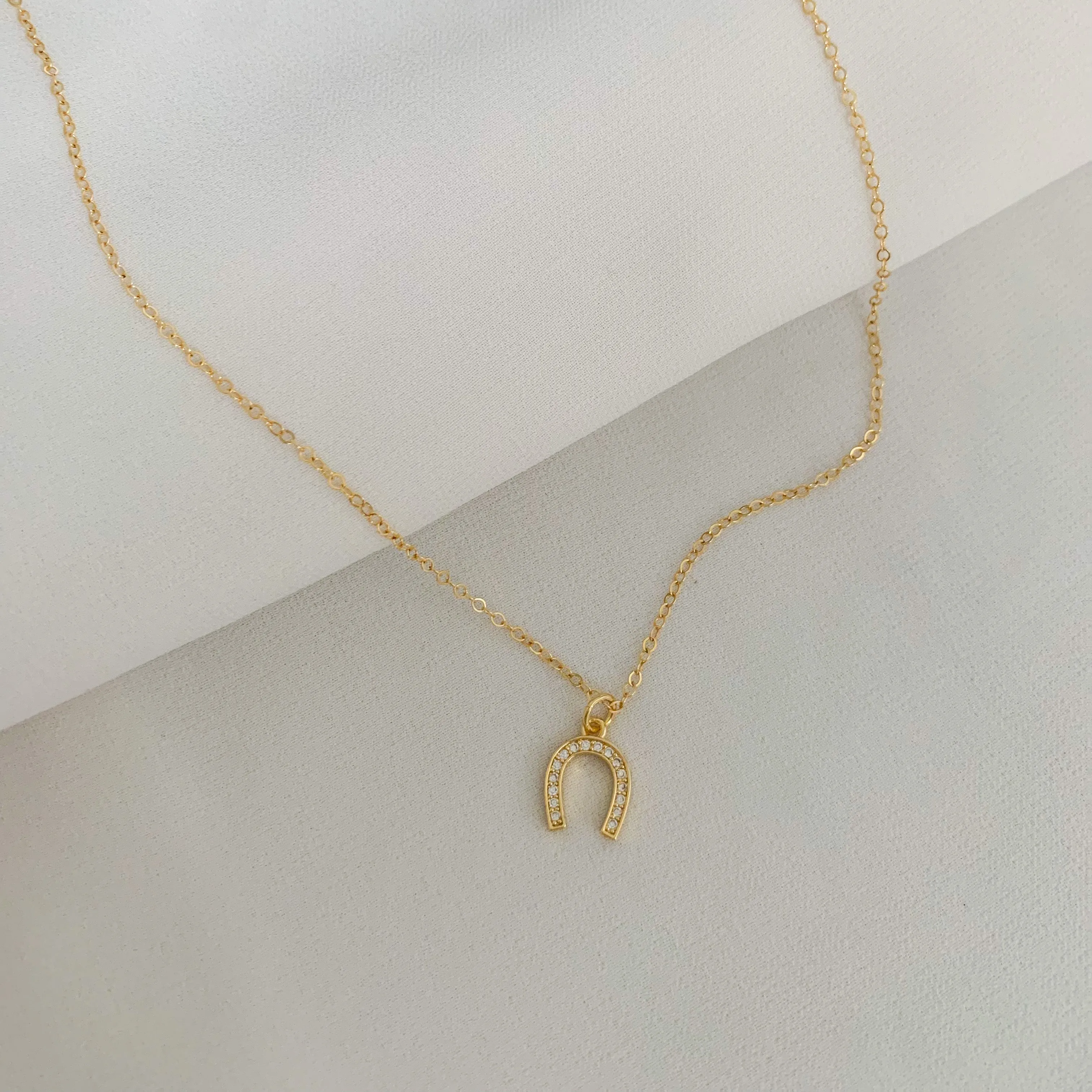Of Luck and Light - CZ Horseshoe Necklace