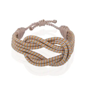 Open Knot Bracelet - Stripe Gold