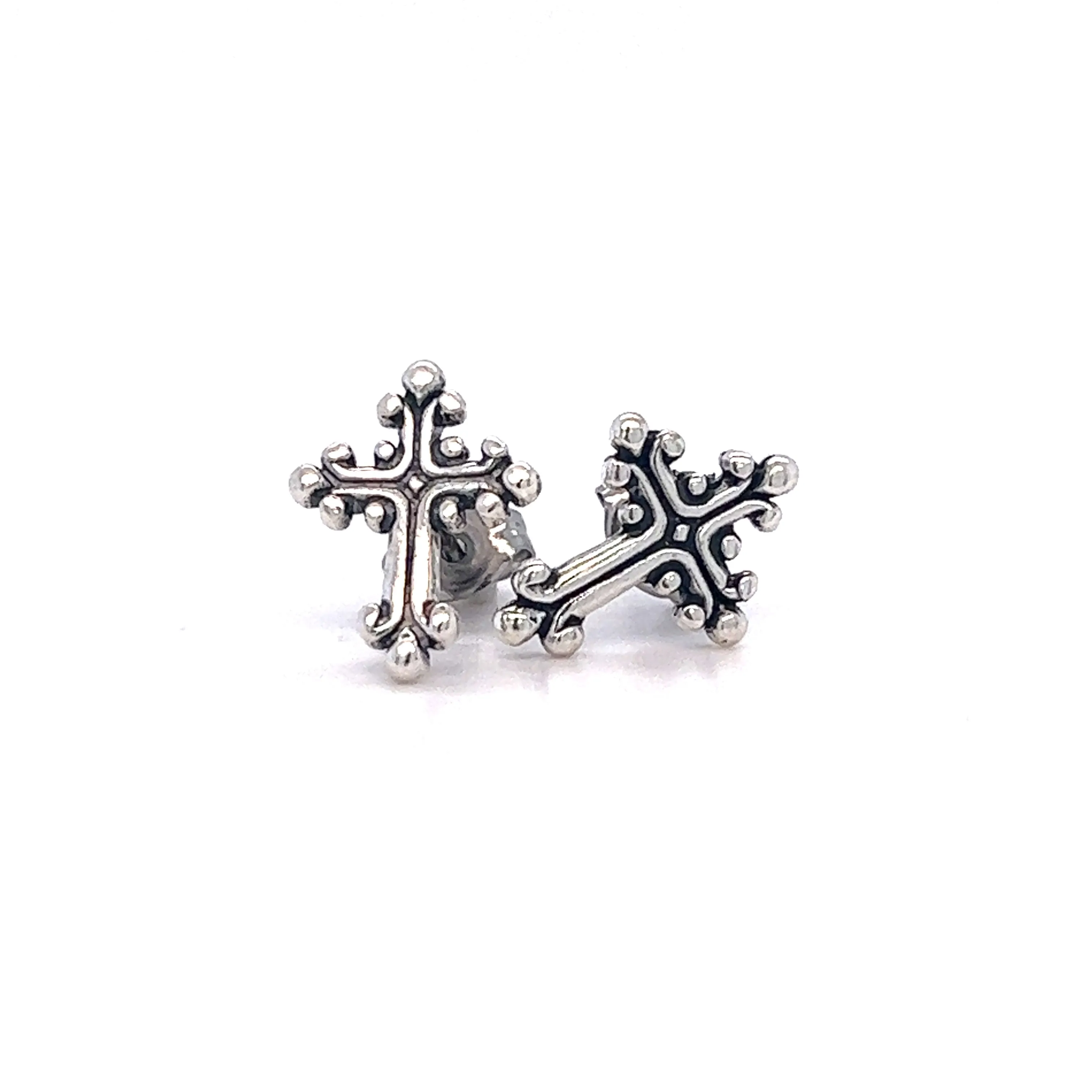 Ornate Cross Studs