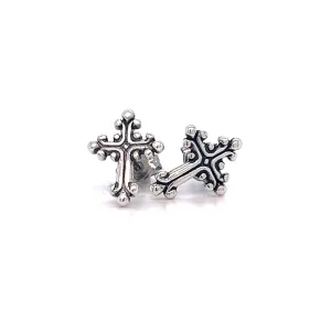 Ornate Cross Studs