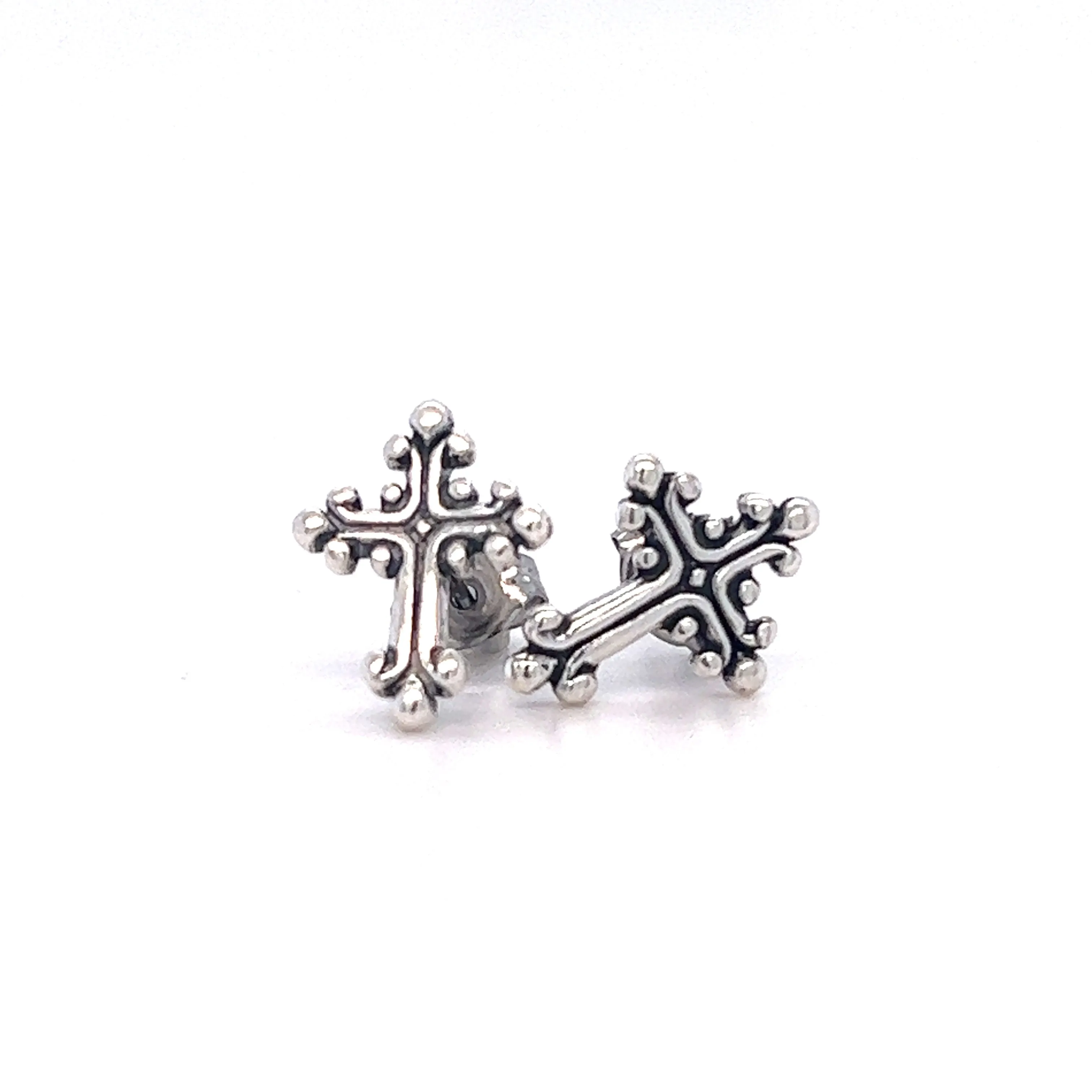 Ornate Cross Studs