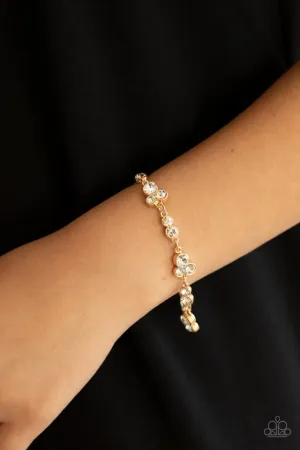 Paparazzi Bracelet ~ Social GLISTENING - Gold