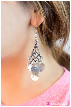 Paparazzi Earring ~ Keep In Touch - White