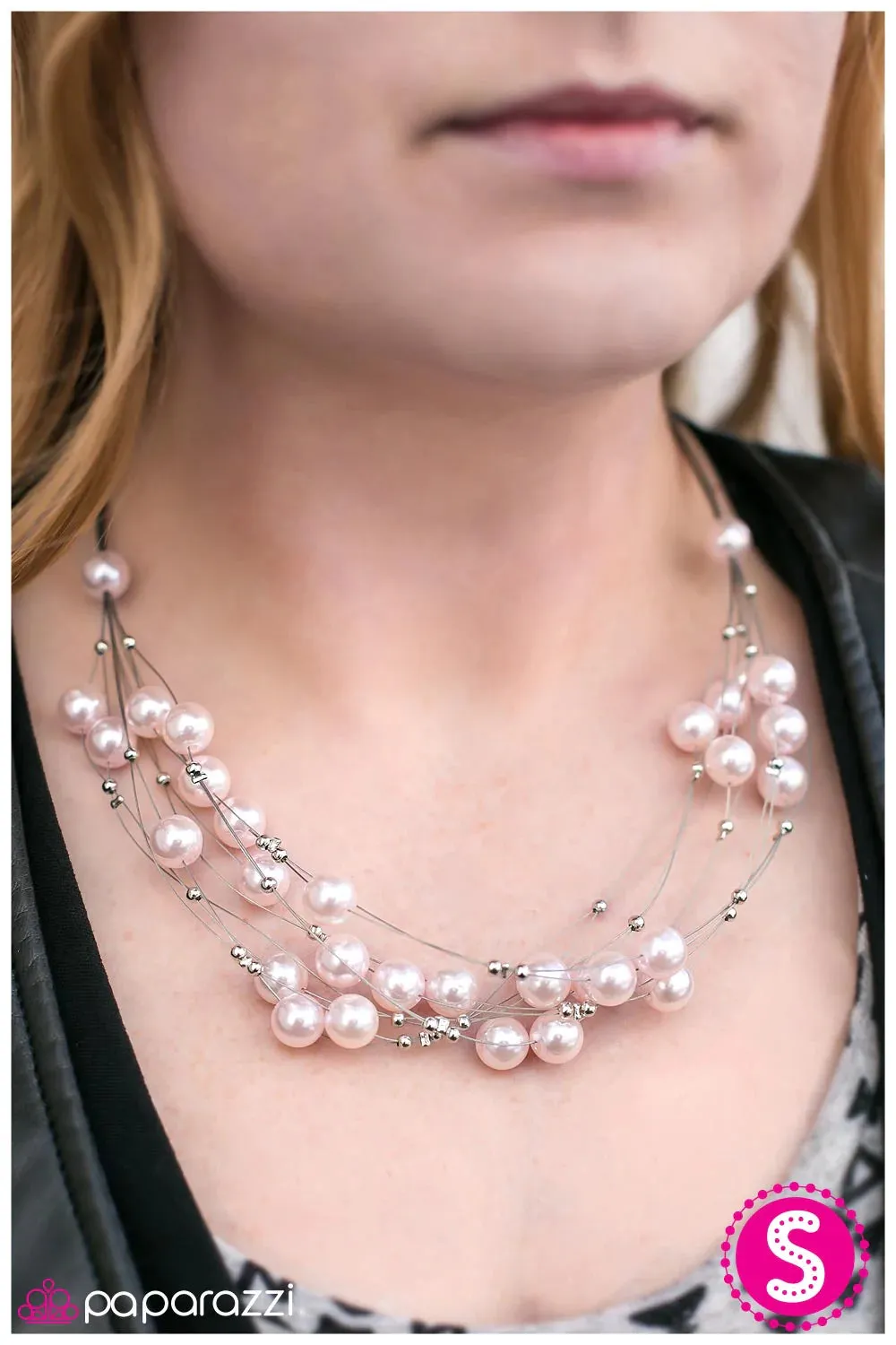 Paparazzi Necklace ~ Pearl Armada - Pink
