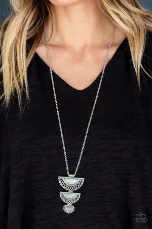 Paparazzi Necklace ~ Serene Sheen - White