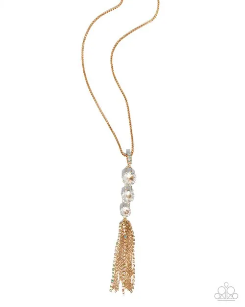 Paparazzi Necklace ~ Stacked Standpoint - Gold