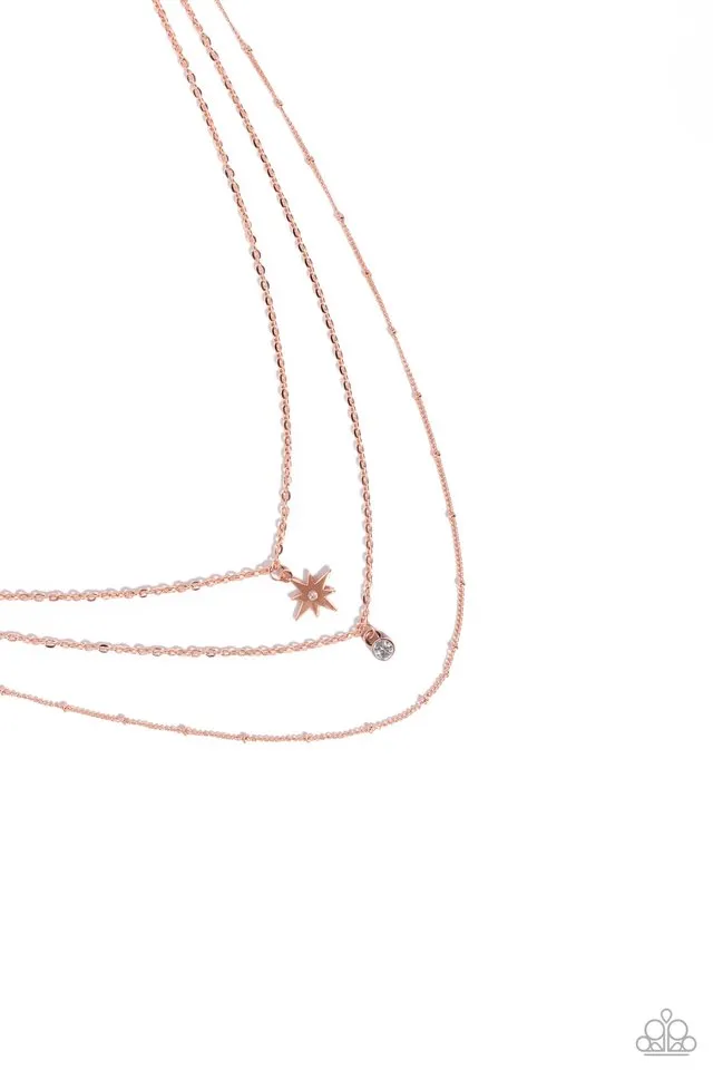 Paparazzi Necklace ~ Trendy Twinkle - Copper