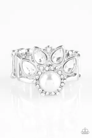 Paparazzi Ring ~ Crown Coronation - White