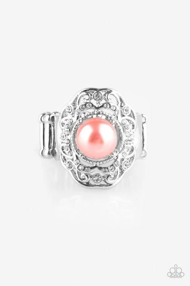 Paparazzi Ring ~ Pearl Princess - Orange