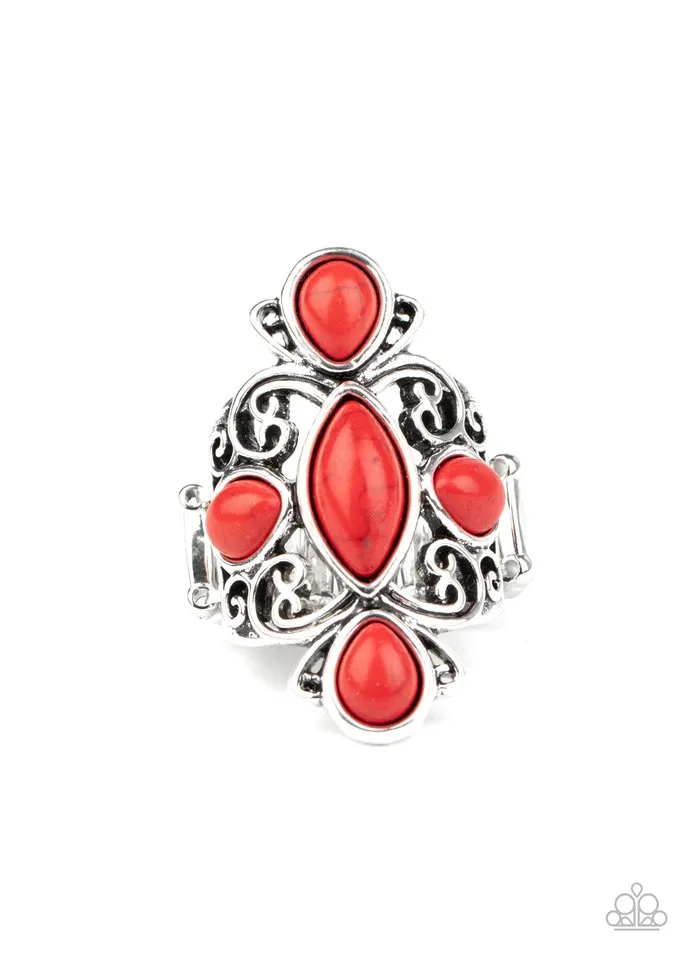 Paparazzi Ring ~ Sahara Sweetheart - Red
