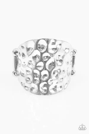 Paparazzi Ring ~ Totally Hammered- Silver