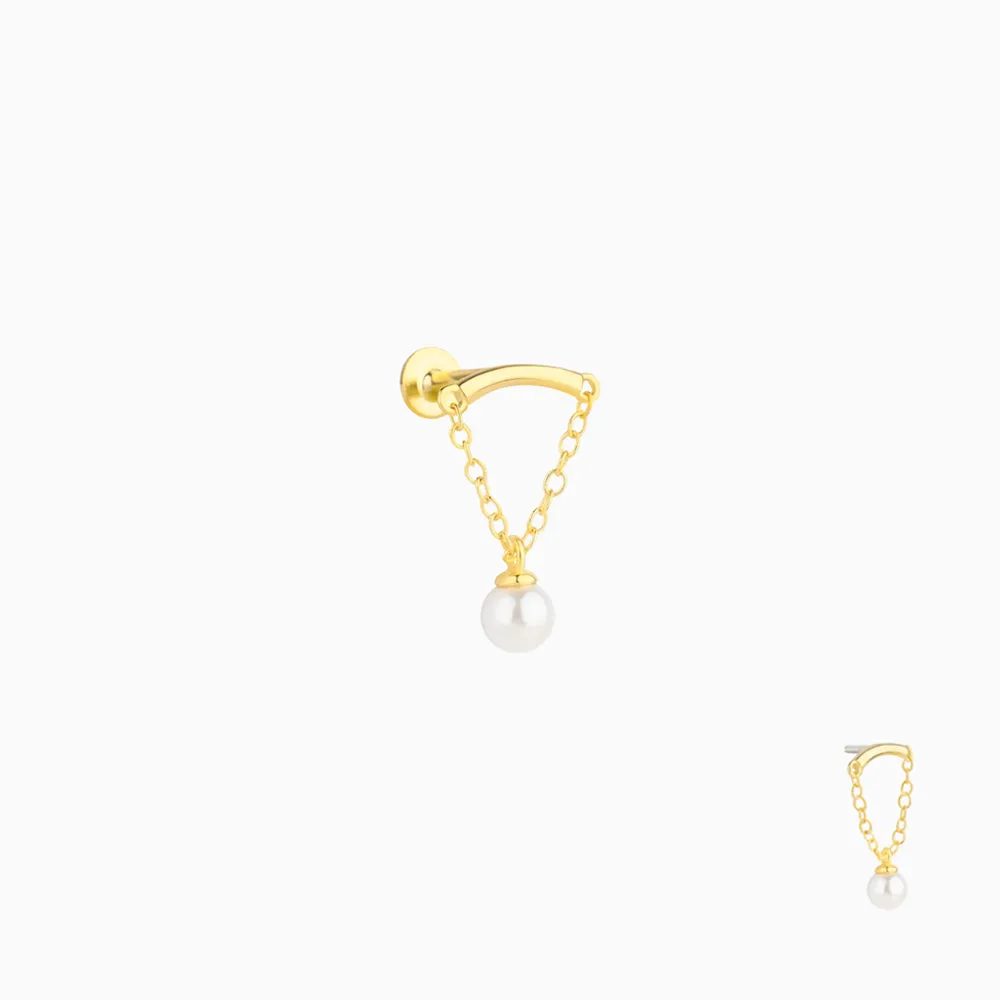 Pearl Chain Hidden Helix Stud