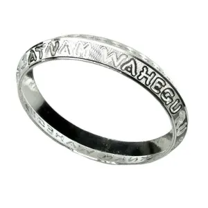 Personalised Sterling Silver Mens Bangle Bracelet Sikh Kada
