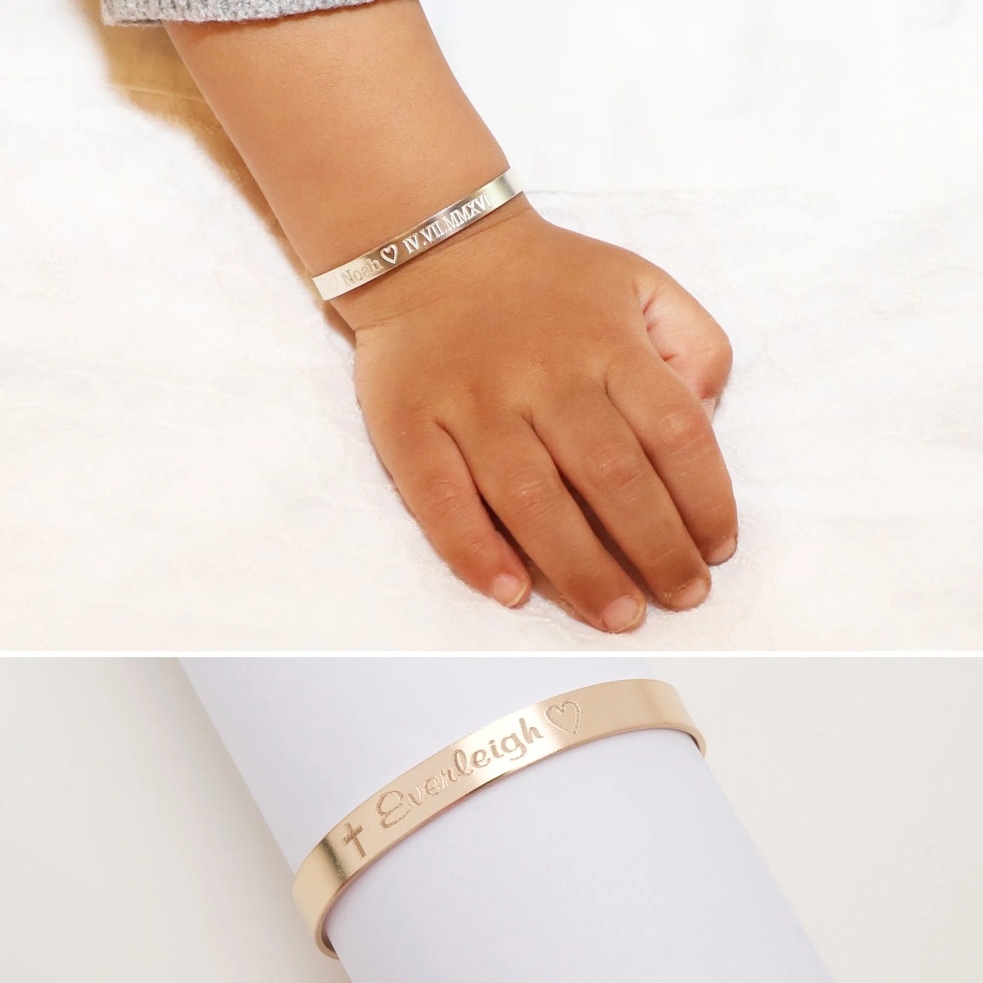 Personalized Child Cuff / Bangle Bracelets - CG396B. Starts at