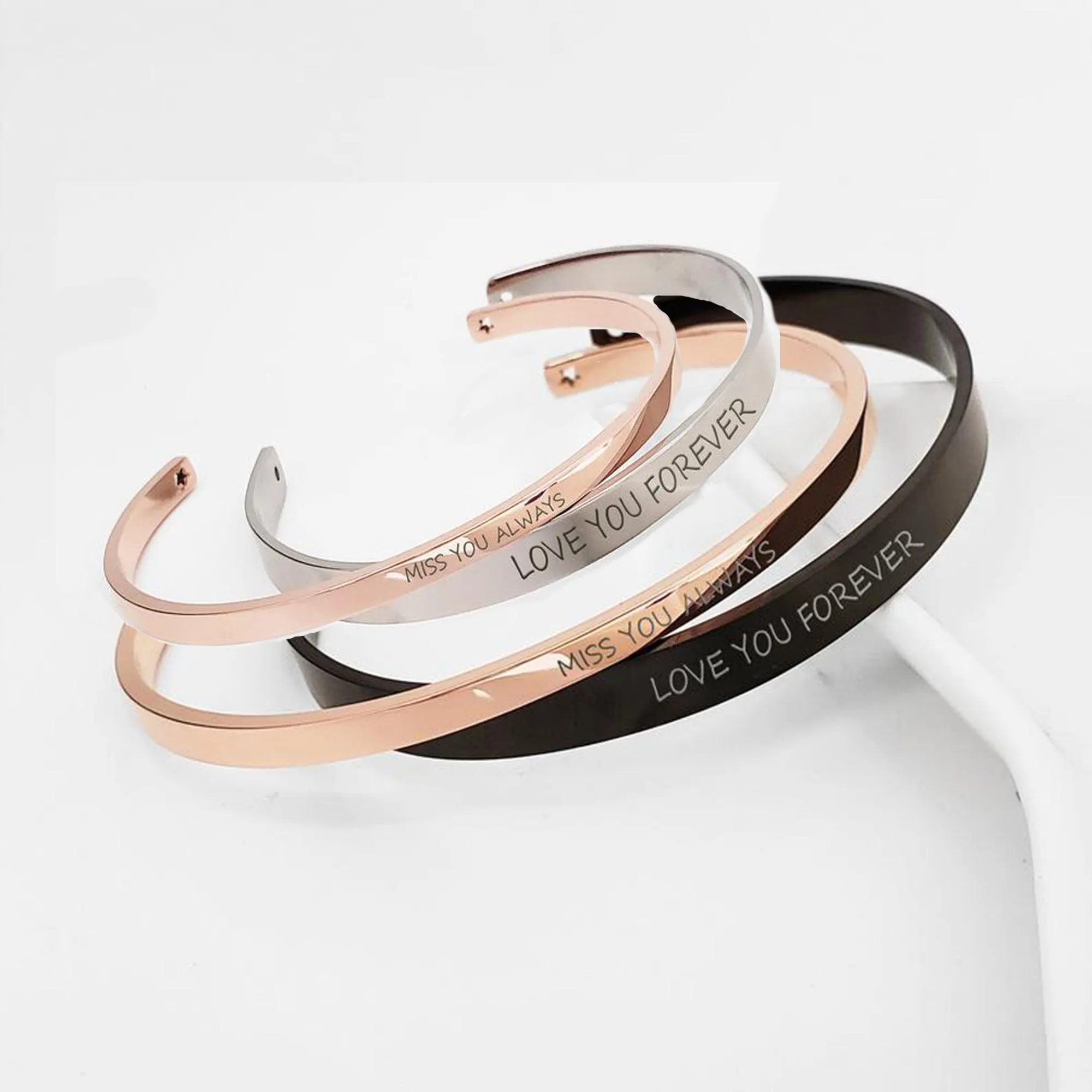 Personalized Couples Bracelet Cuff Gifts Set, Ideal for Anniversary Gift for Couples, Custom Message/Date/Coordinates Bracelet
