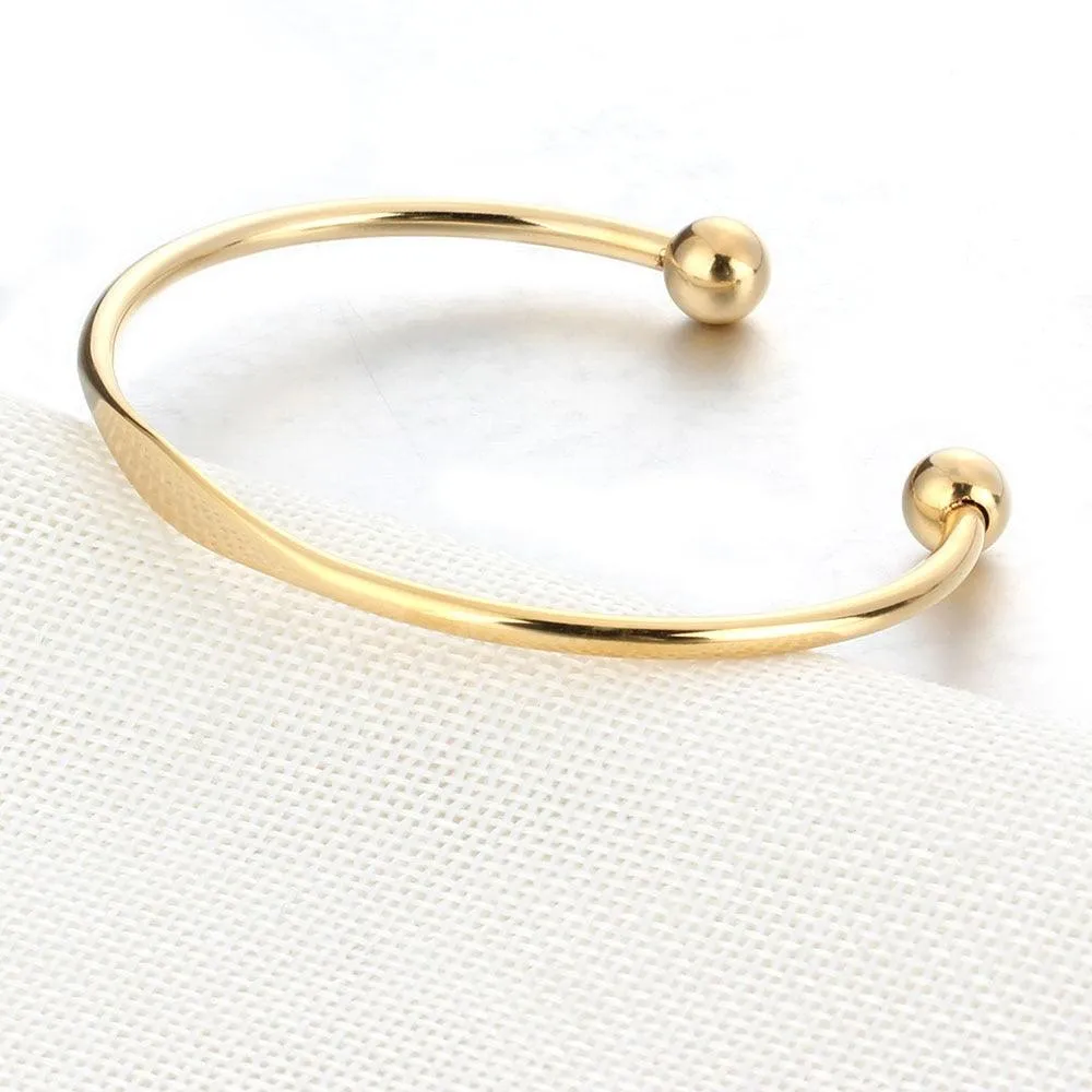 Personalized Cuff Bracelets Stainless Steel Open Bangles Women Fashion Jewelry Female Charm Bracelet Gift