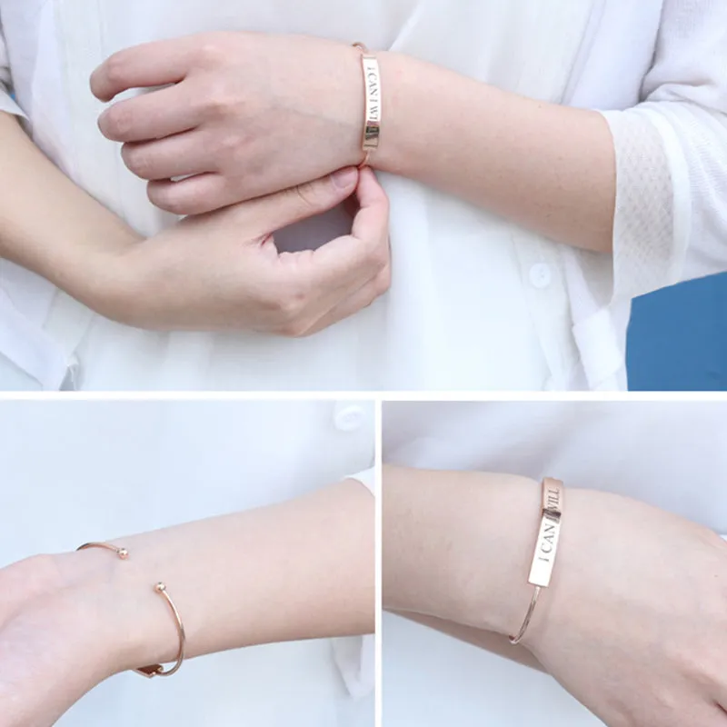 Personalized Custom Rose Gold Bangles