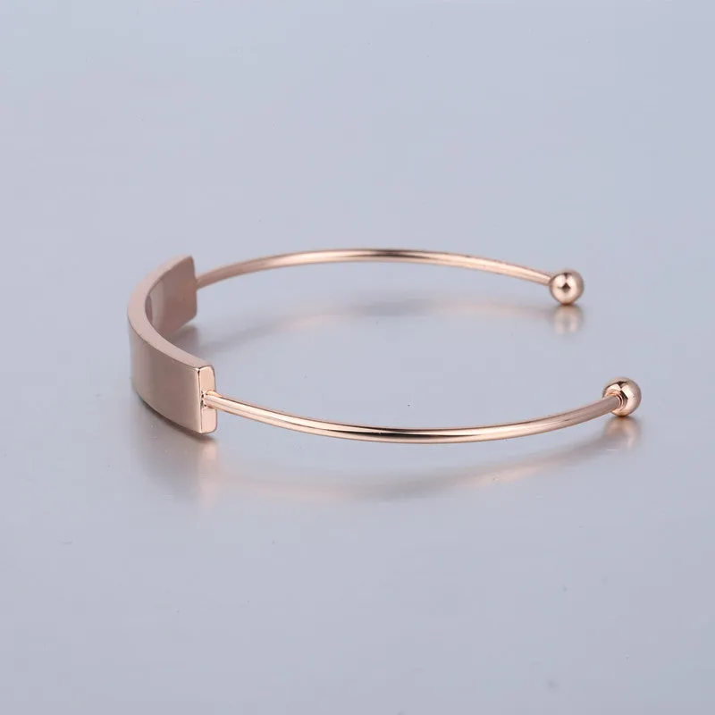 Personalized Custom Rose Gold Bangles
