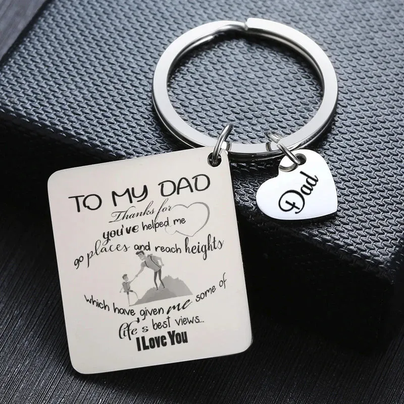 Personalized DAD Gift Keychains