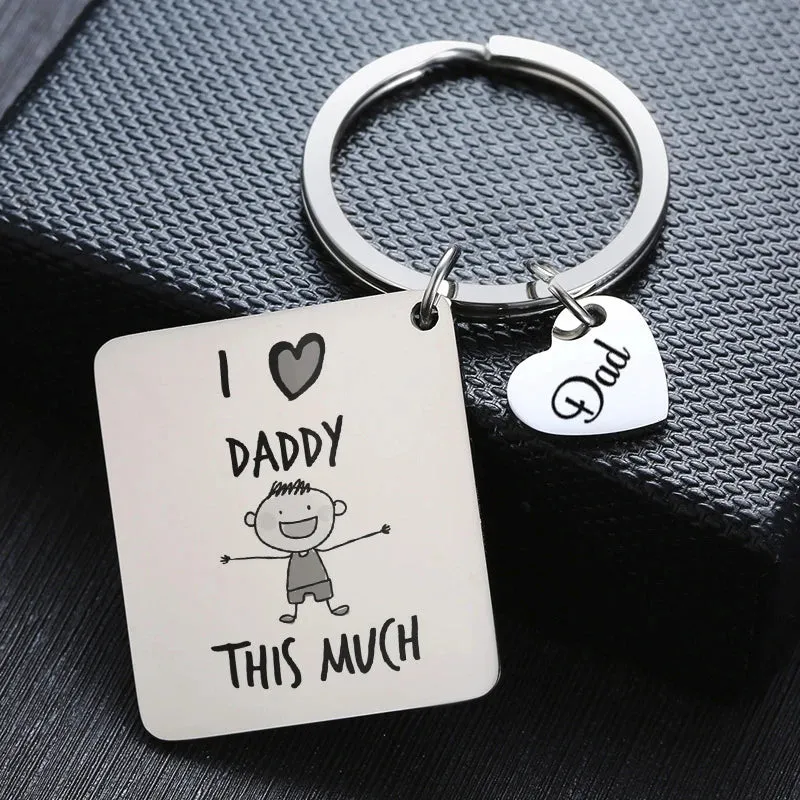 Personalized DAD Gift Keychains