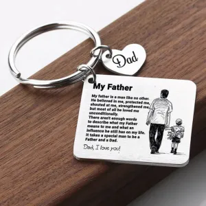 Personalized DAD Gift Keychains