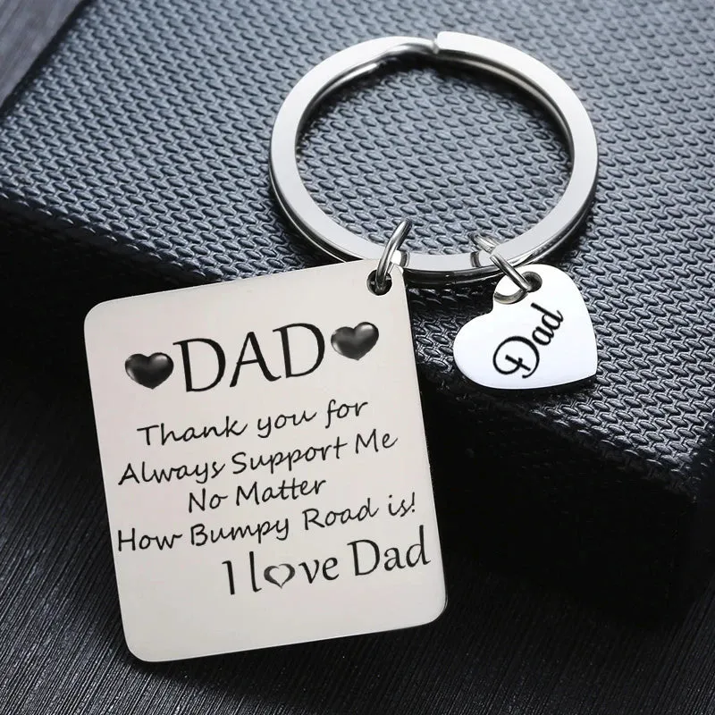 Personalized DAD Gift Keychains