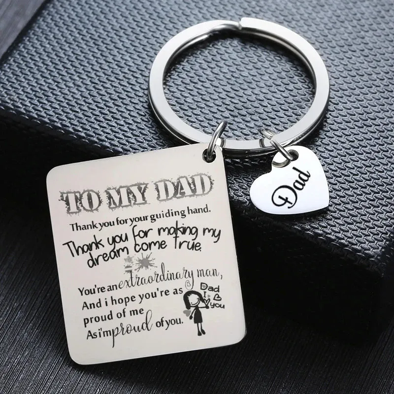 Personalized DAD Gift Keychains