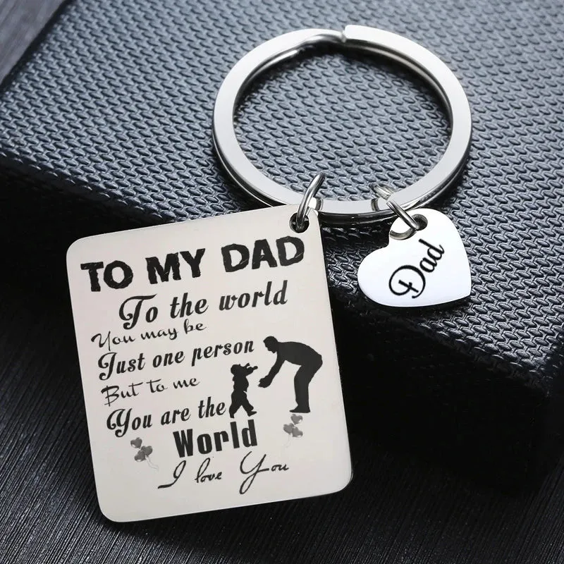Personalized DAD Gift Keychains