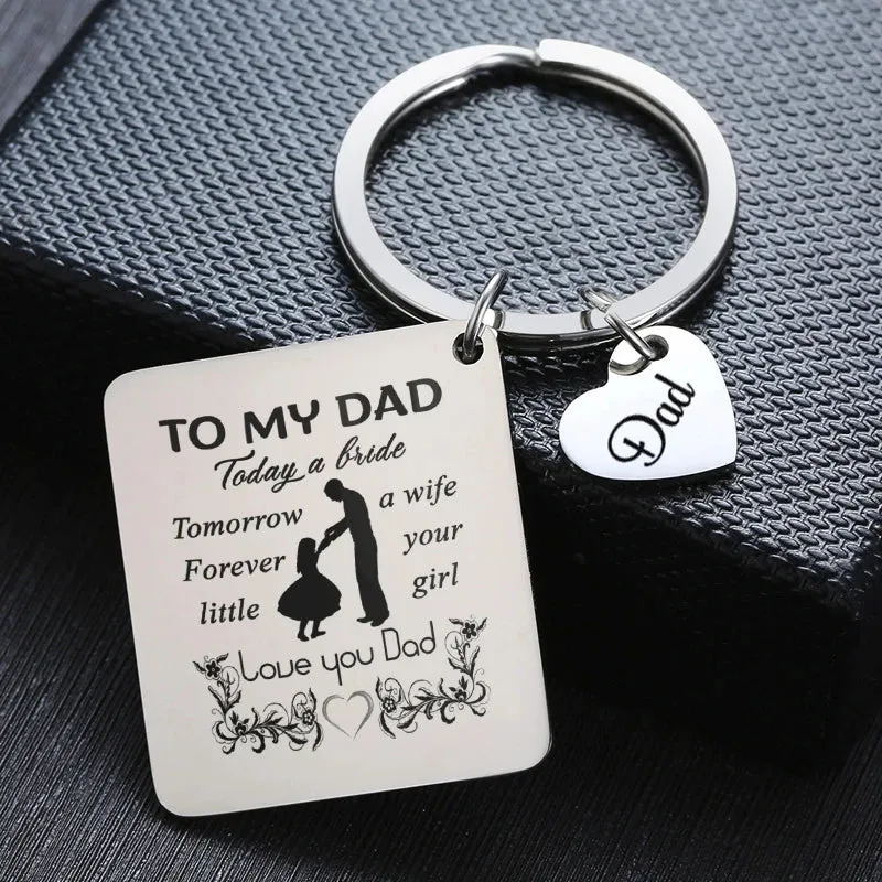 Personalized DAD Gift Keychains