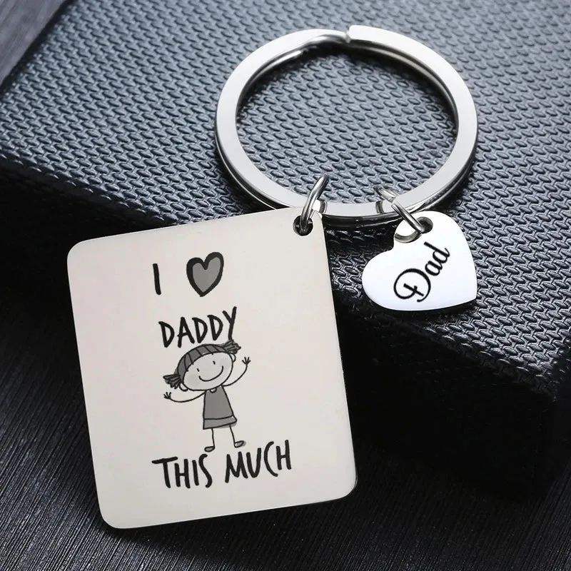 Personalized DAD Gift Keychains