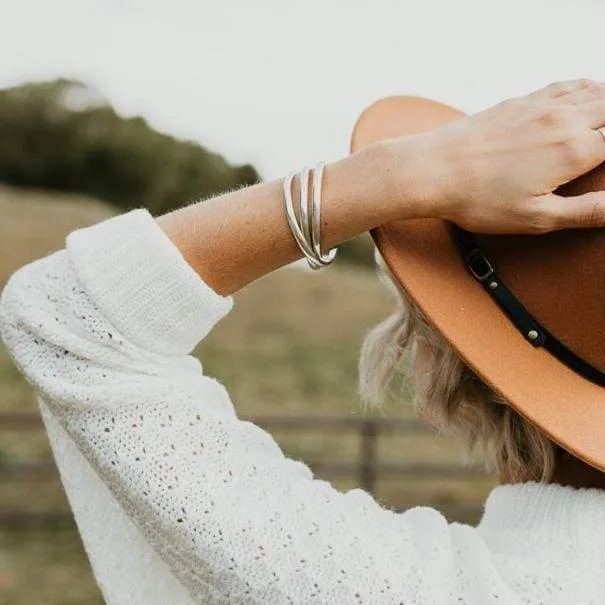 Personalized MM Sterling Silver Women's Bangle