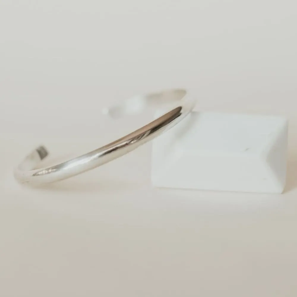Personalized MM Sterling Silver Women's Bangle