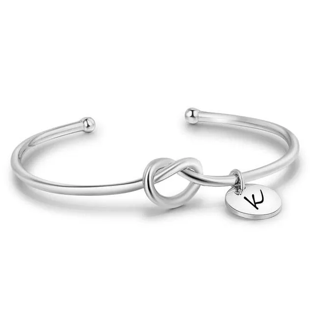 Personalized Tie Design ID Bracelets with Engraved Name & 2 colors, Customize Fashion Bangles for Women