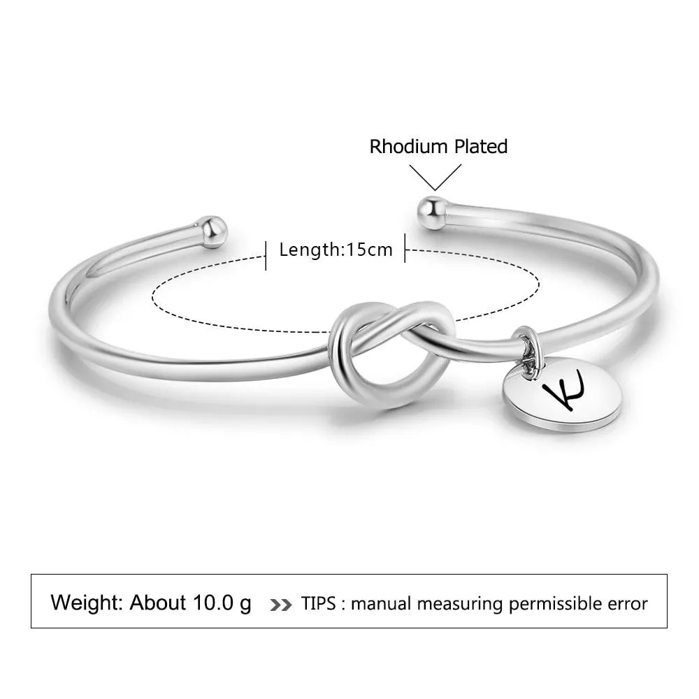 Personalized Tie Design ID Bracelets with Engraved Name & 2 colors, Customize Fashion Bangles for Women
