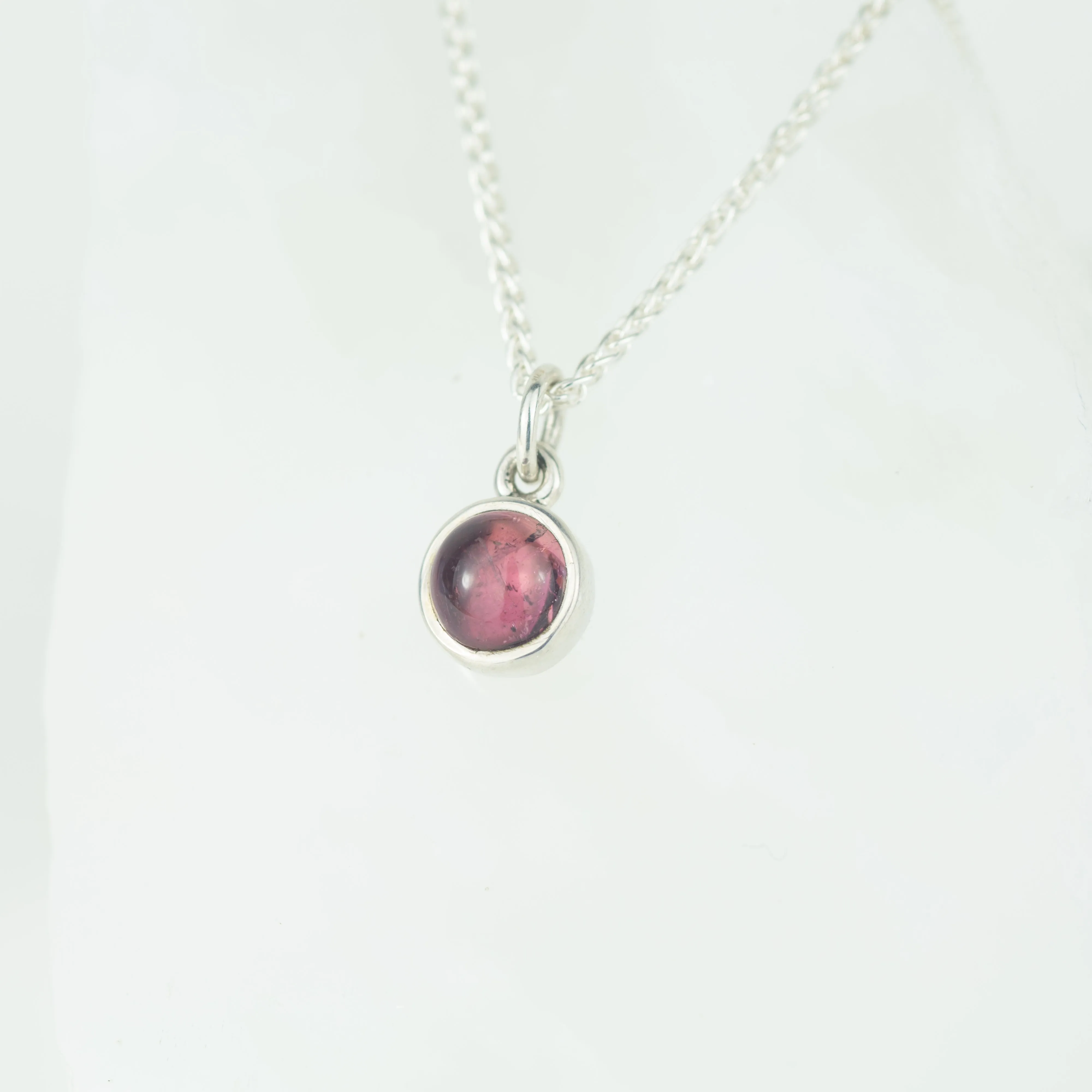 Pink Tourmaline Single Gemstone Pendant