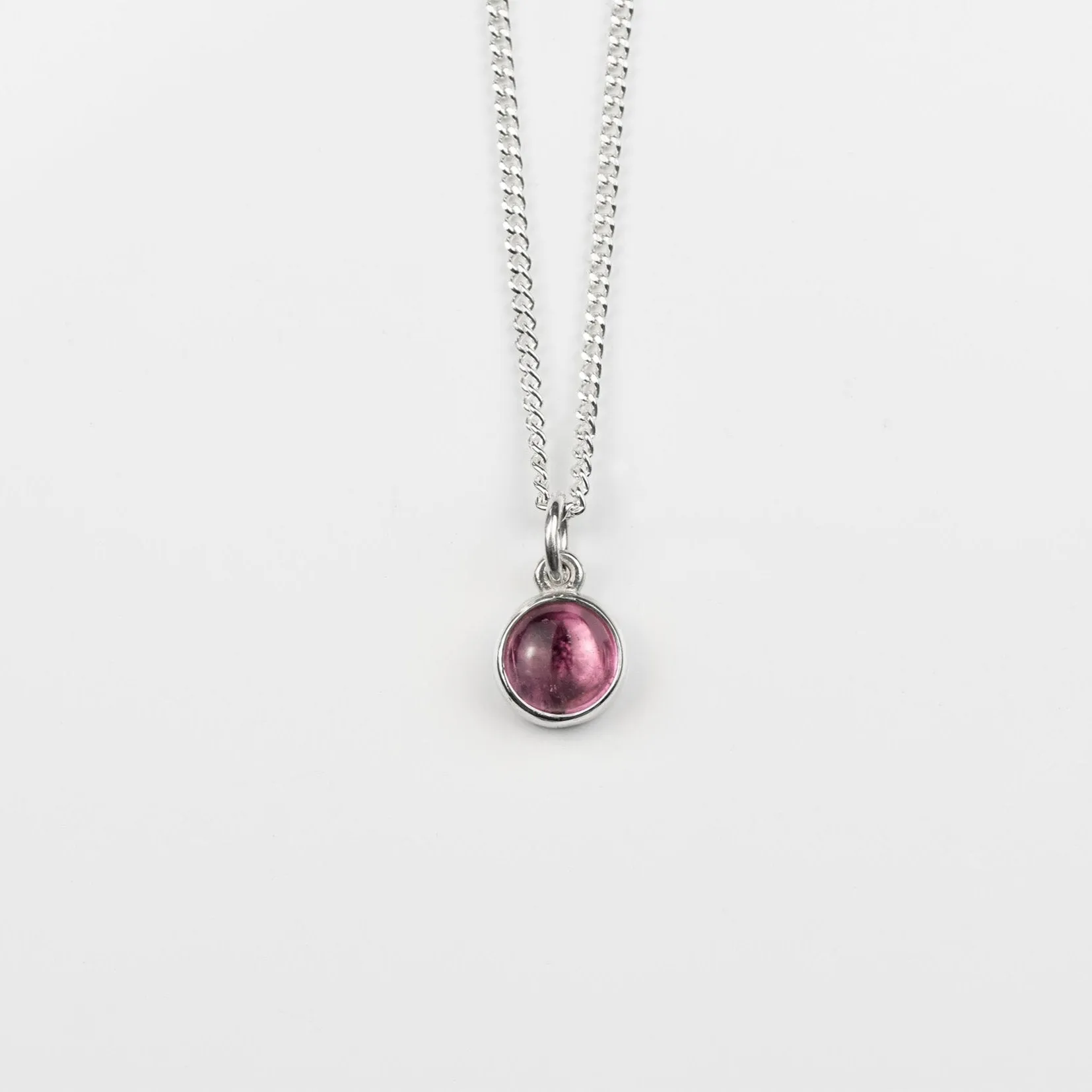 Pink Tourmaline Single Gemstone Pendant
