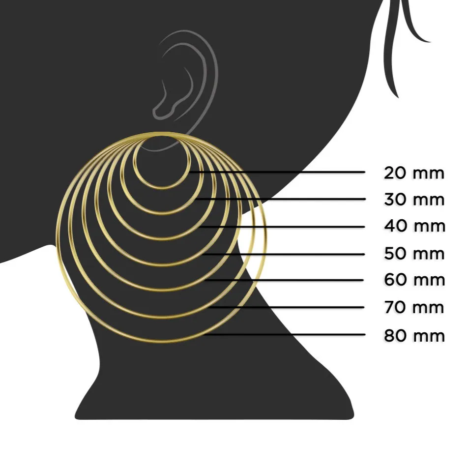 Plain Double-Hoop Gold Earrings