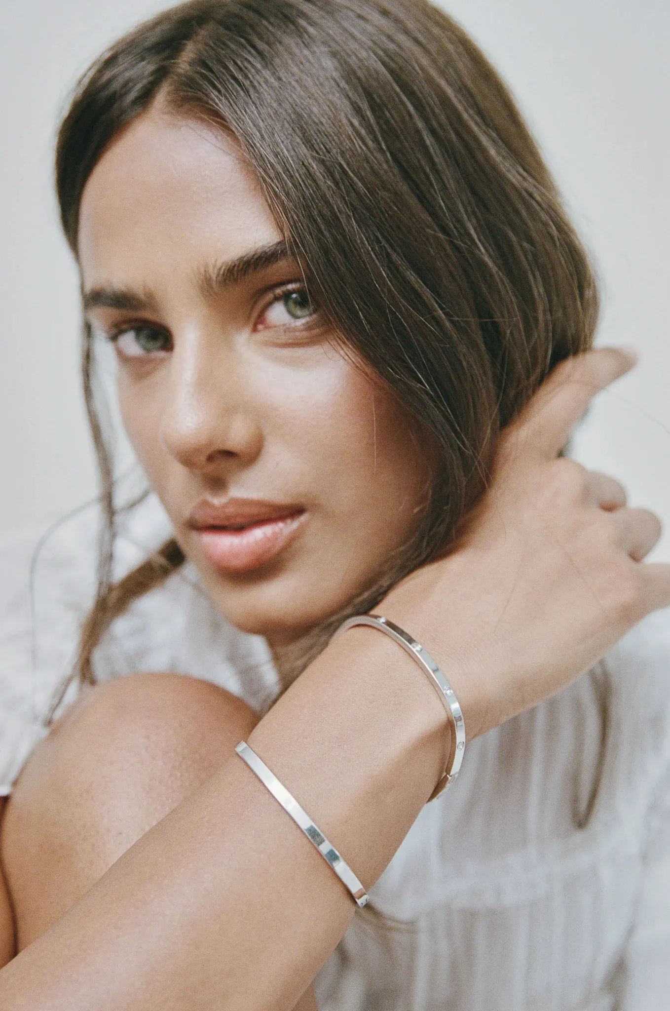 Porter Dylan Bangle Celestial Clear in Silver
