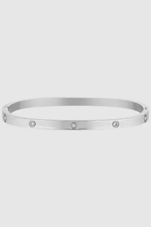 Porter Dylan Bangle Celestial Clear in Silver
