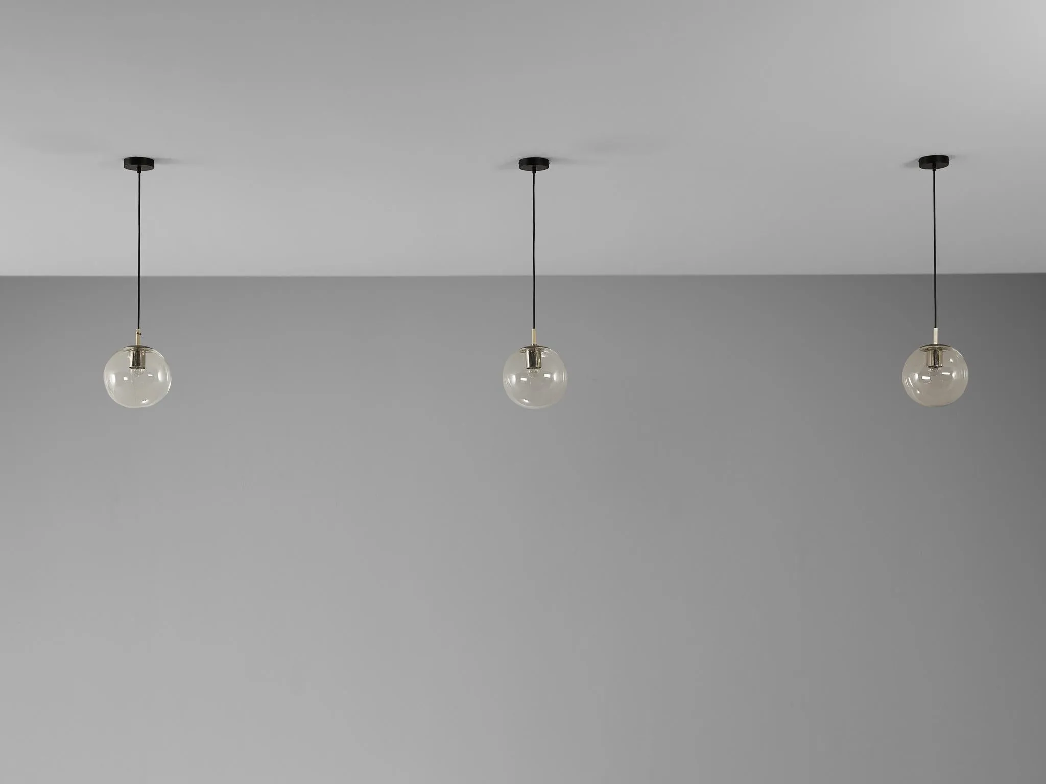 RAAK Amsterdam Pendants with Clear Glass Orbs