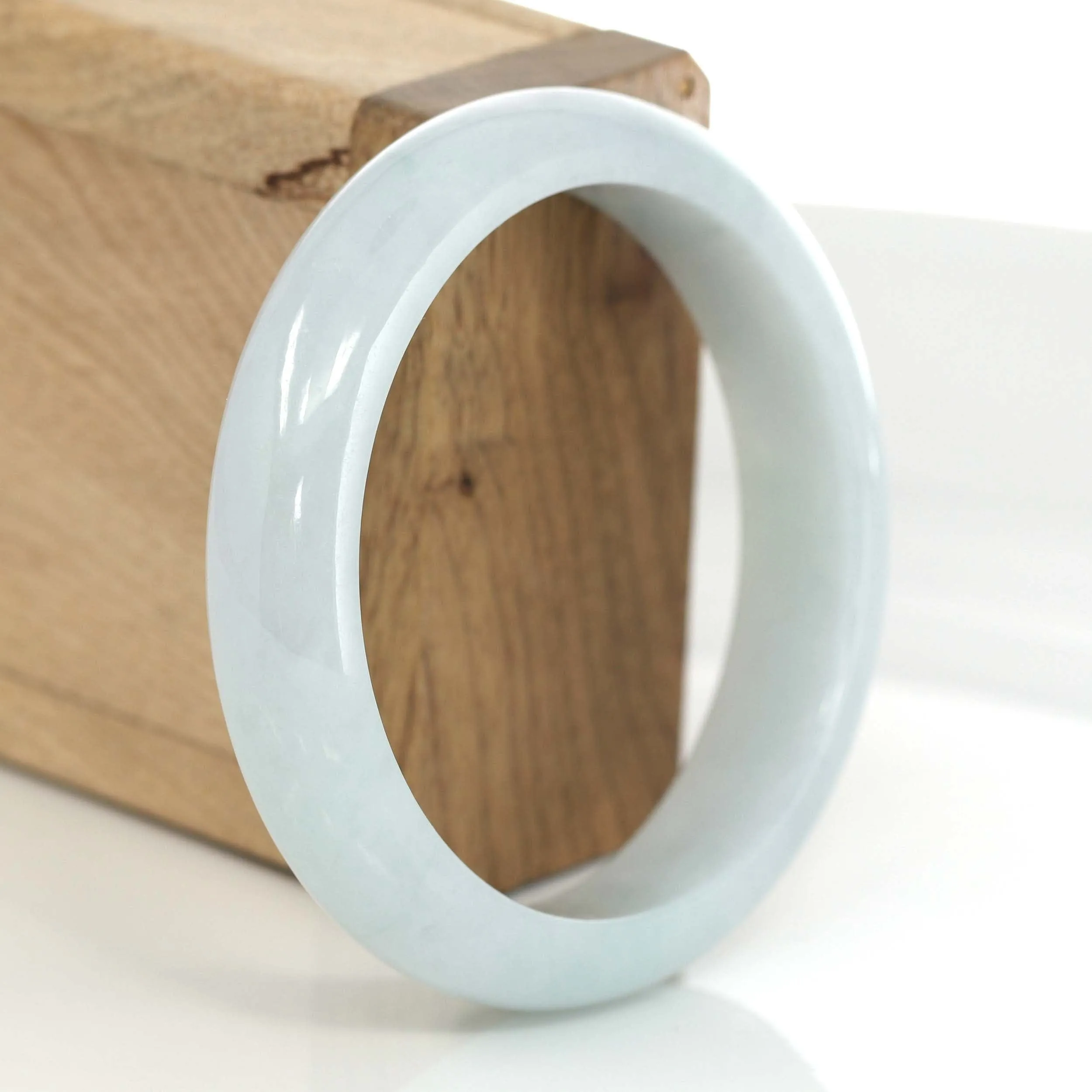 RealJade® Co. Classic Lavender Green- Blue Natural Burmese Jadeite Jade Bangle (57.26 mm) #560