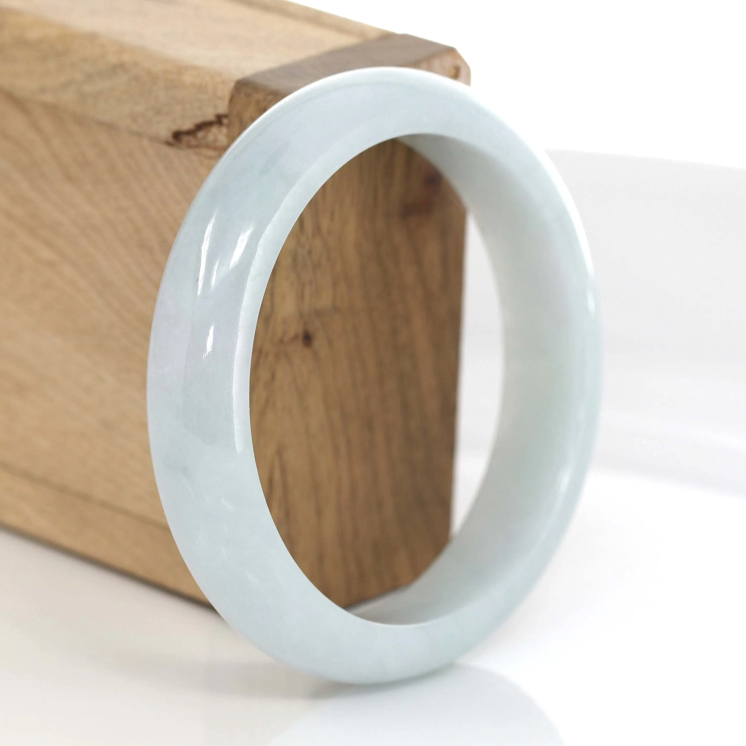 RealJade® Co. Classic Lavender Green- Blue Natural Burmese Jadeite Jade Bangle (57.26 mm) #560