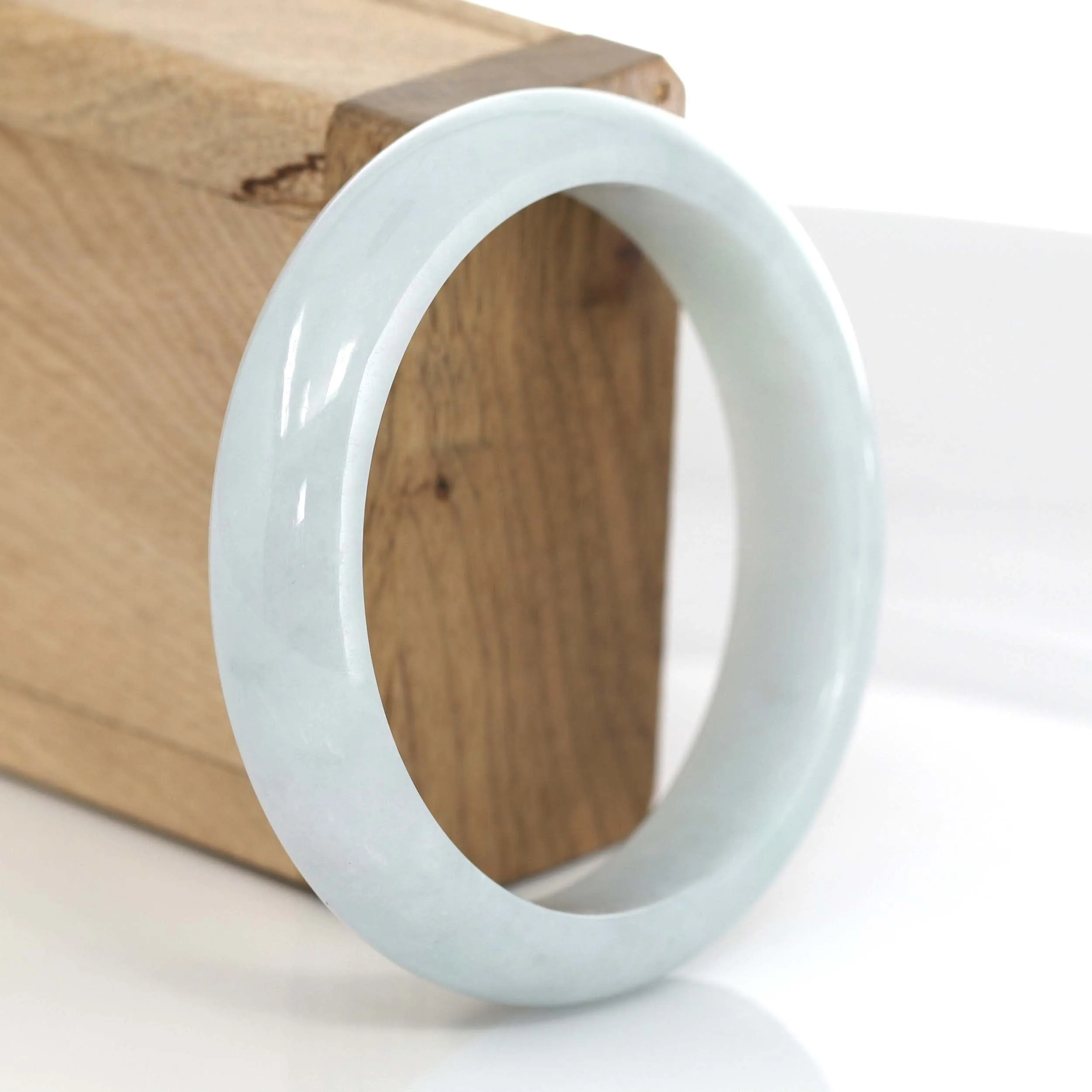 RealJade® Co. Classic Lavender Green- Blue Natural Burmese Jadeite Jade Bangle (57.26 mm) #560